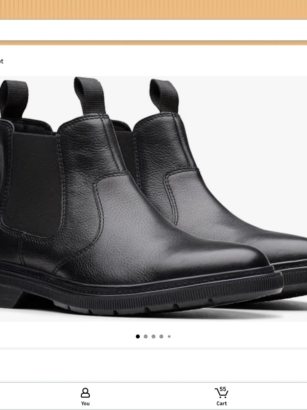 Clarks Men's Black Leather Chukka Boots Brand New!